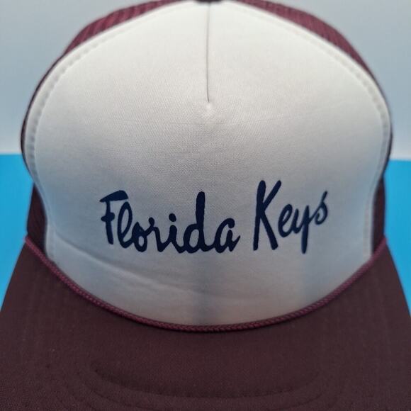 Vintage Florida Keys Trucker Snapback Hat Cap Rope Foam - Picture 2 of 6